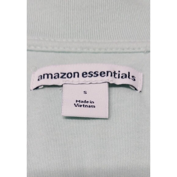 Amazon Essentials Men Small Mint Green Full Zip Sweatshirt Activewear Ltwt NWOT - Picture 3 of 13